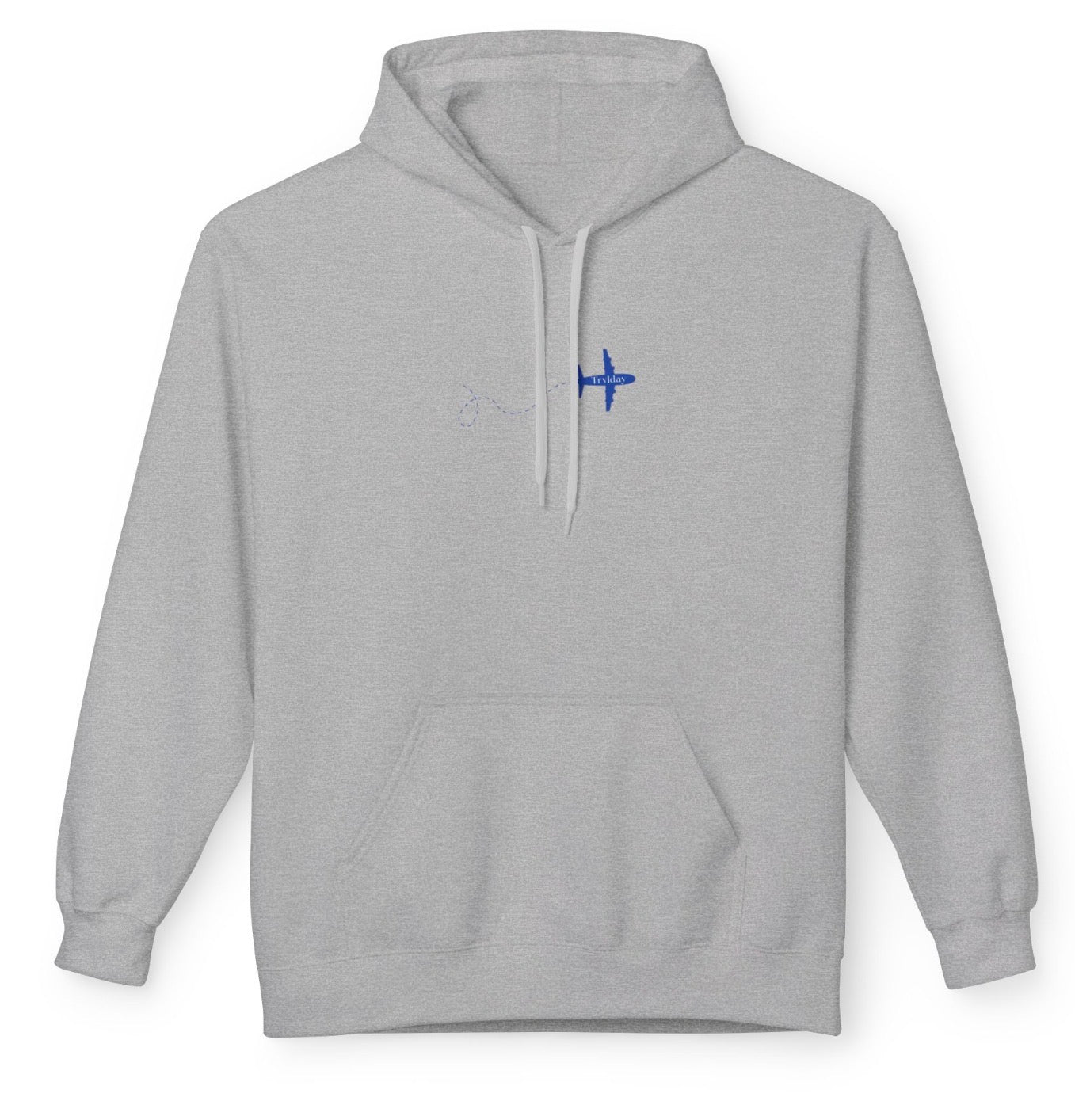TRVLDAY plane graphic hoodie (grey)
