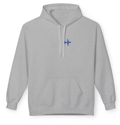 TRVLDAY plane graphic hoodie (grey)