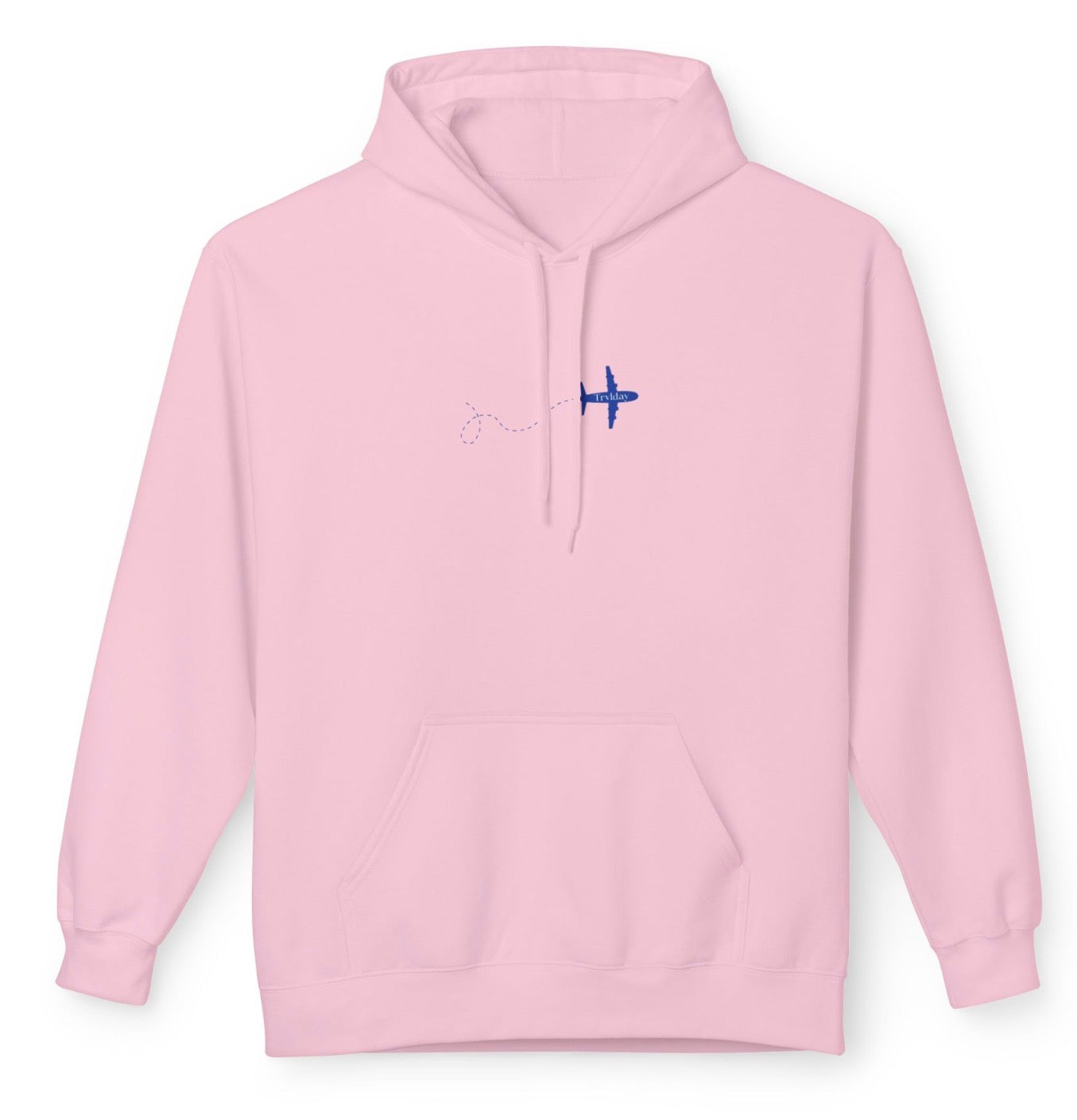 TRVLDAY plane graphic hoodie (pink)